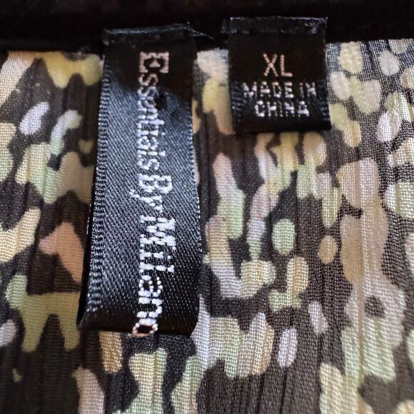 Essentials by Milano Women's Sheer Babydoll Blouse Short Sleeve Casual size XL - Picture 9 of 10